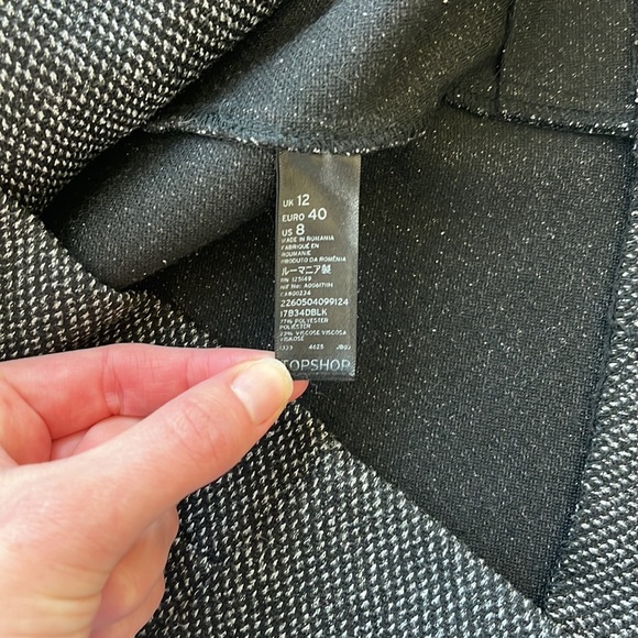 TopShop Jacket with Off-Center Front Zip + Cropped Sleeves - Picture 6 of 9